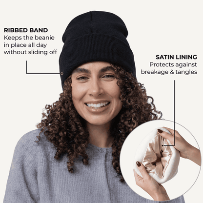 Čepice s podšívkou ze saténu